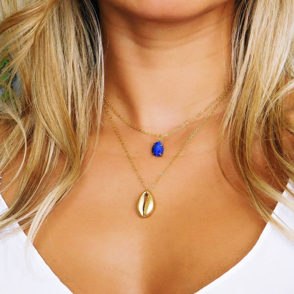 Small Lapis Lazuli Drop Necklace