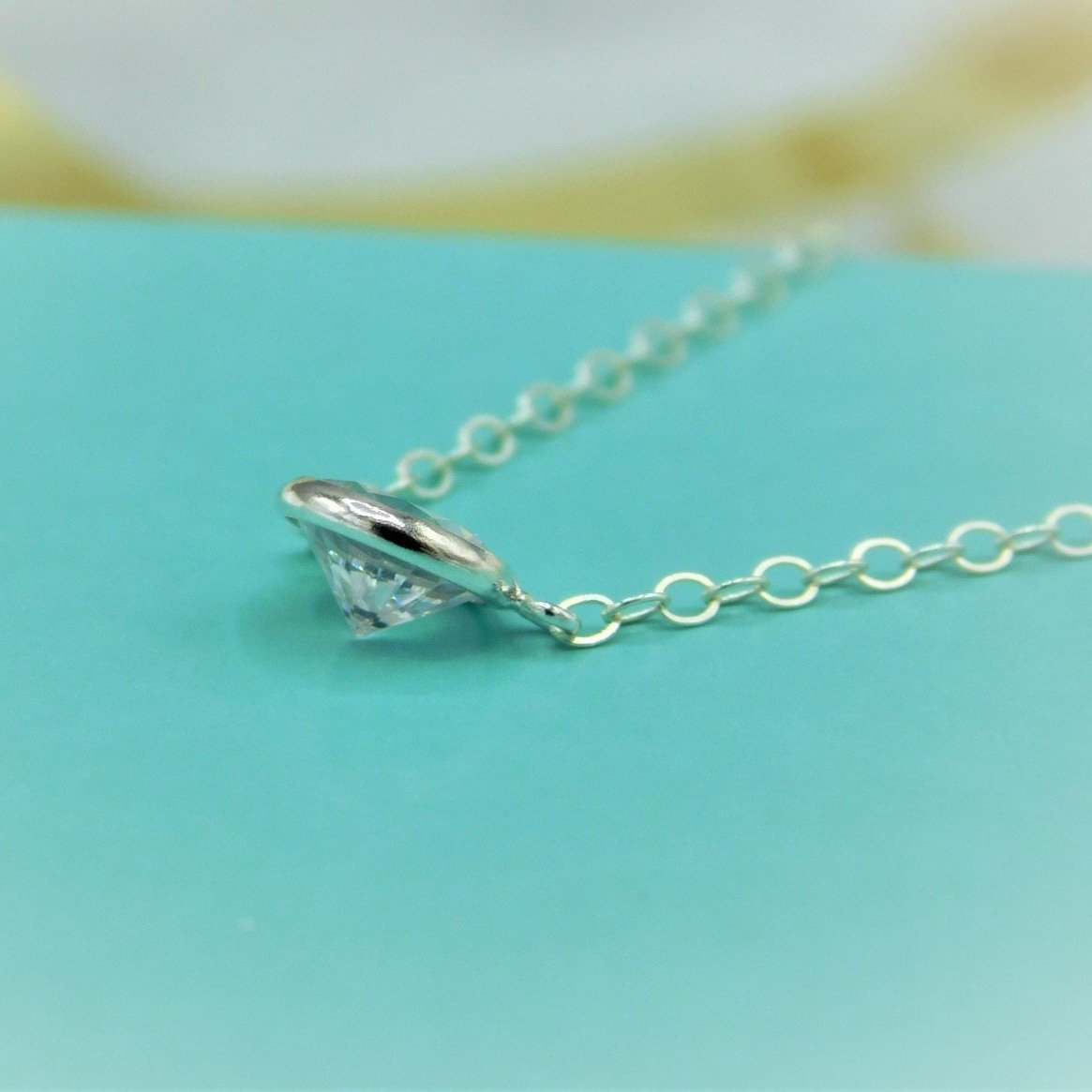 Floating Cubic Zirconia Necklace