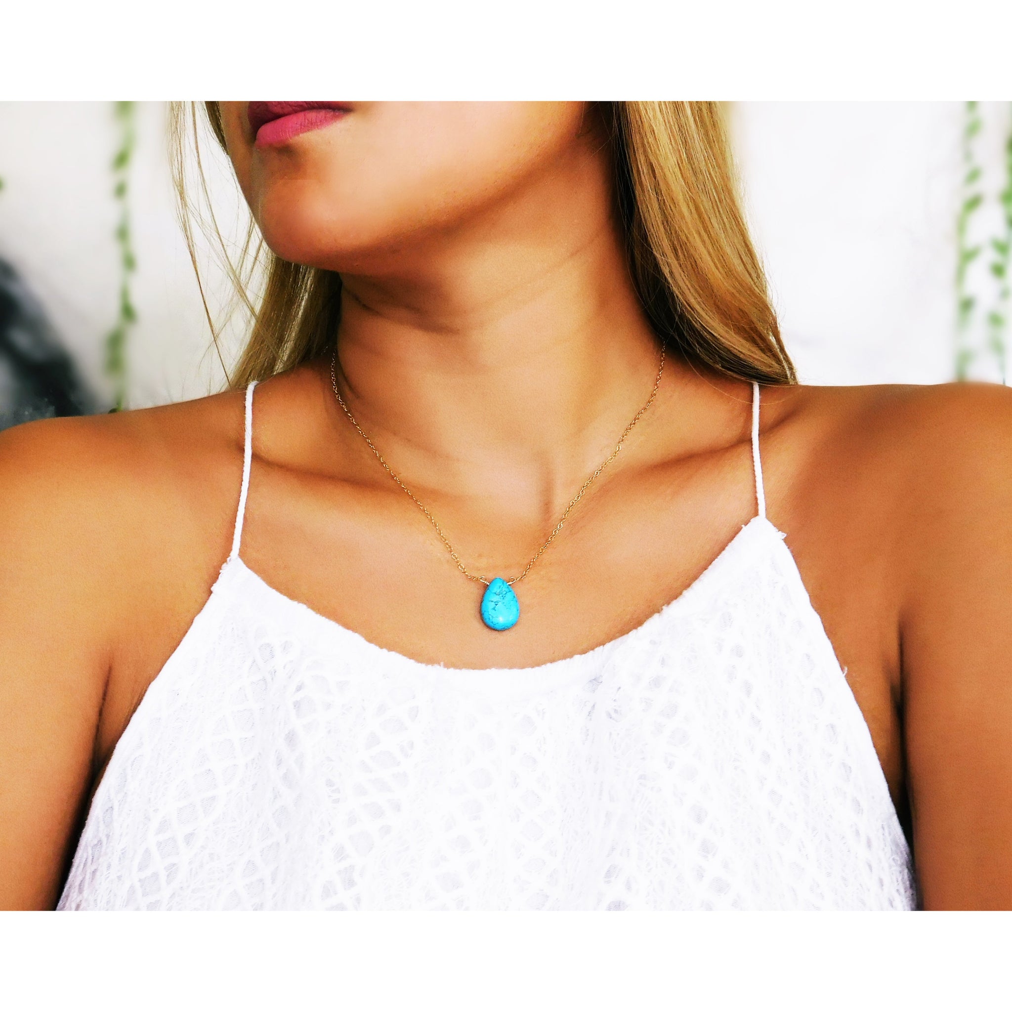 Turquoise necklace | Beautiful materials - Satellite