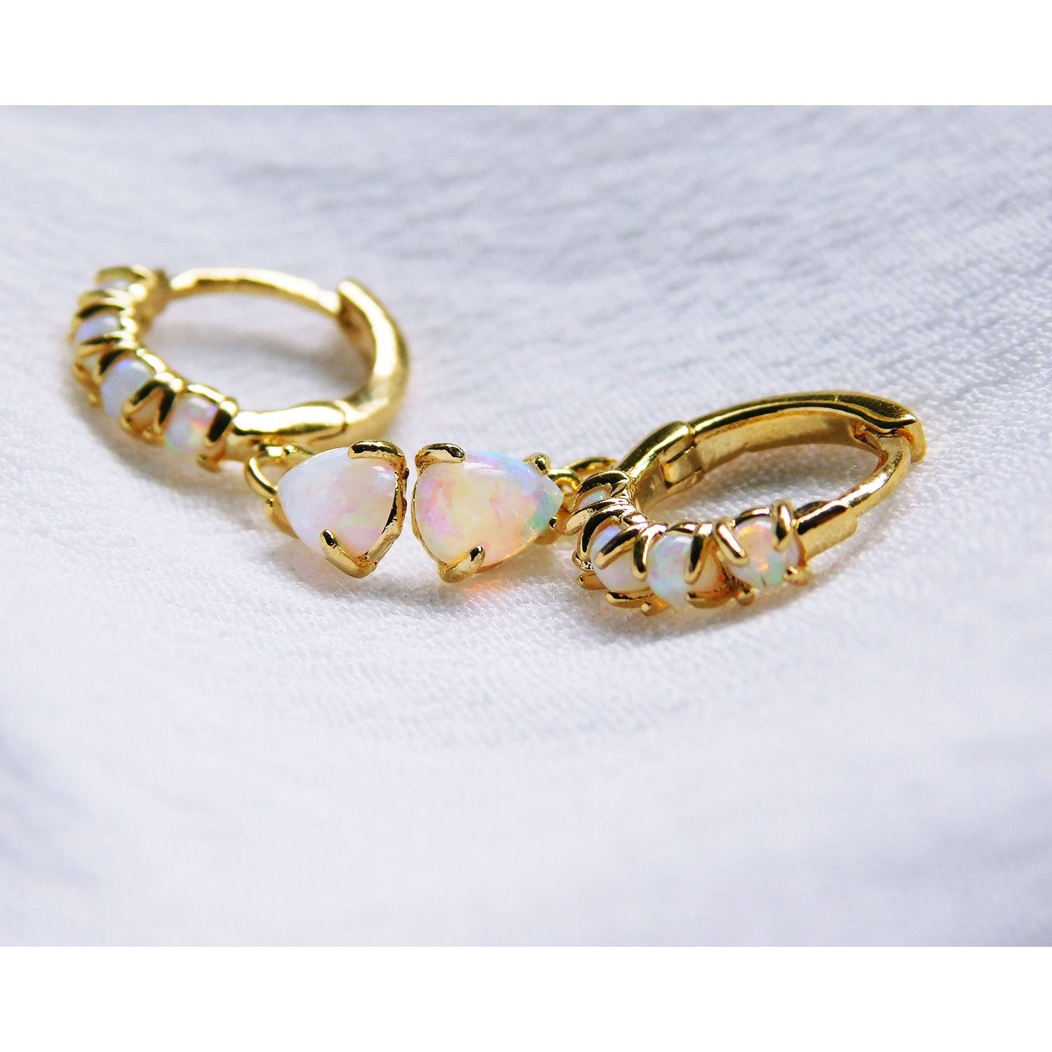Kamea Opal Hoops Earrings
