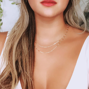 THEIA Double Strand Necklace •  Marquise Chain Necklace