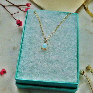 Kehlani Opal Necklace • 14k Gold Filled Necklace