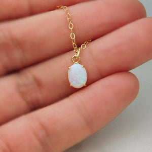 Kehlani Opal Necklace • 14k Gold Filled Necklace