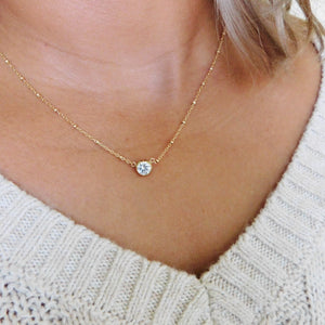 Floating Cubic Zirconia Necklace